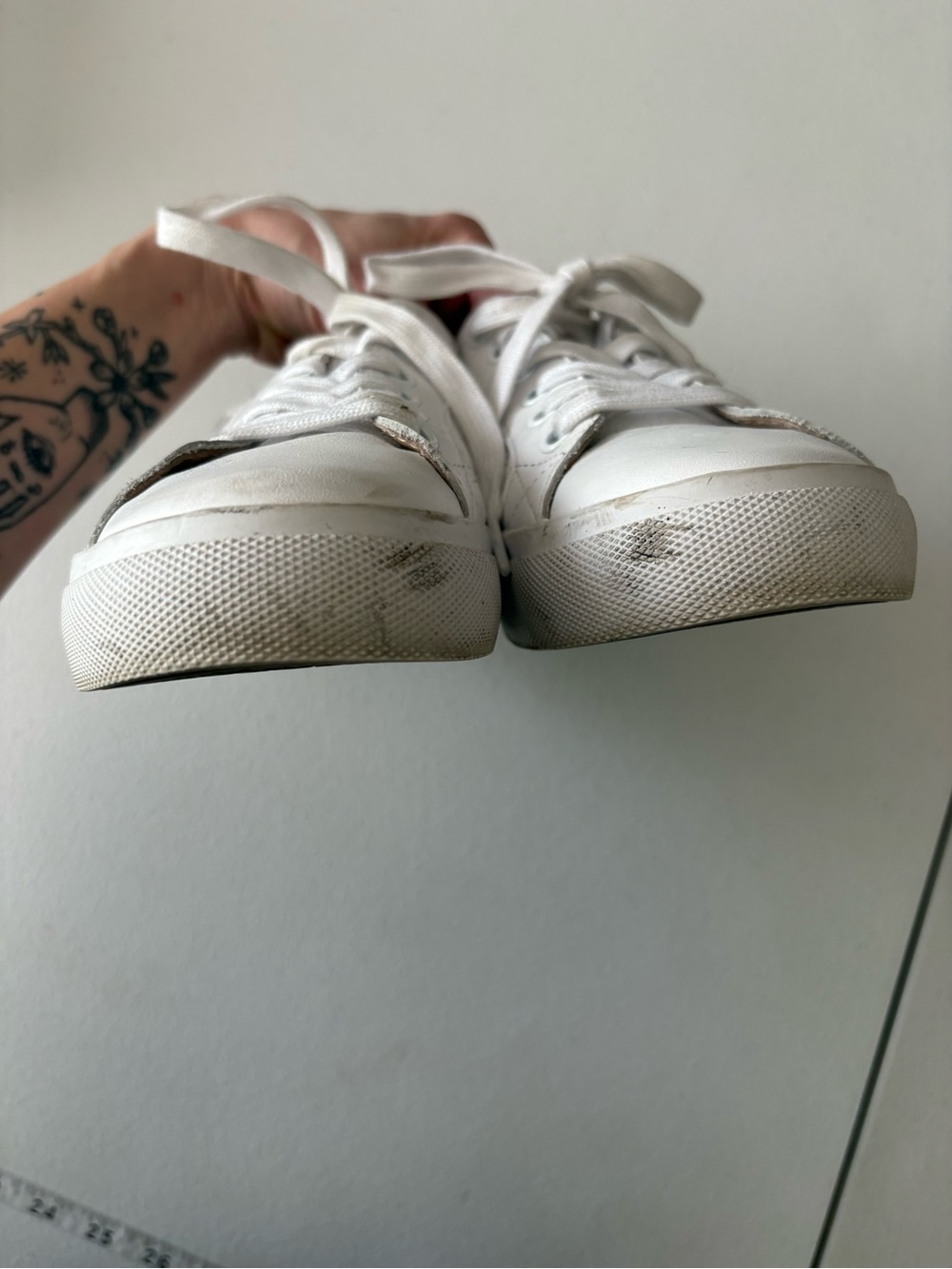 Size 7 Taos White Leather Plim Soul Lux PLX-13994A Lace Up Arch Support Sneakers - Picture 2 of 6
